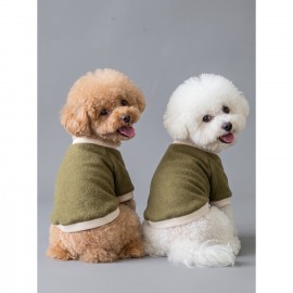 Natura Cozy Pati & Yastık | Nefti Yeşil Polar Köpek Sweatshirt ve Mini Yastık | 3 Parça