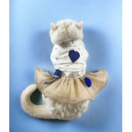 Navy Creamy Tütülü Kedi Elbisesi, Kıyafeti Tutu
