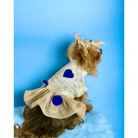 Navy Creamy Tütülü Köpek Elbisesi,  Kıyafeti Tutu