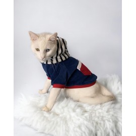 Neo Tommie Kapşonlu Kedi Sweatshirt Kedi Kıyafeti Kedi Elbisesi Kedi Giyim 