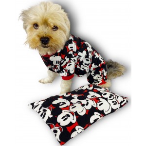 Emoji Mickey Penye Tulum Yastık Takım Uyku Set Köpek Tulum Elbise