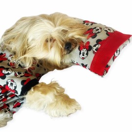 Nighty Mickey Penye Tulum Yastık Takım Uyku Set Köpek Tulum Elbise