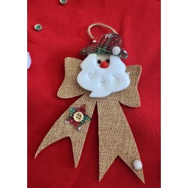 Santa Bow Kırmızı Yılbaşı Köpek Kıyafeti | Noel Baba Kapüşonlu Polar Sweatshirt | Orta ve Büyük Irklar İçin