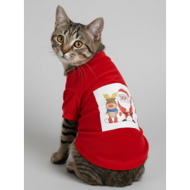 Noel Baba Ve Rudolph Kedi Tişörtü