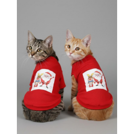 Noel Baba Ve Rudolph Kedi Tişörtü