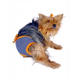 Orange Blue Stripes Kemique's Secret Köpek İç Çamaşırı Regl Külot Don