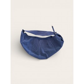 Pastel Lacivert Güderi Dokulu Köpek Taşıma Çantası – Emniyet Kemerli