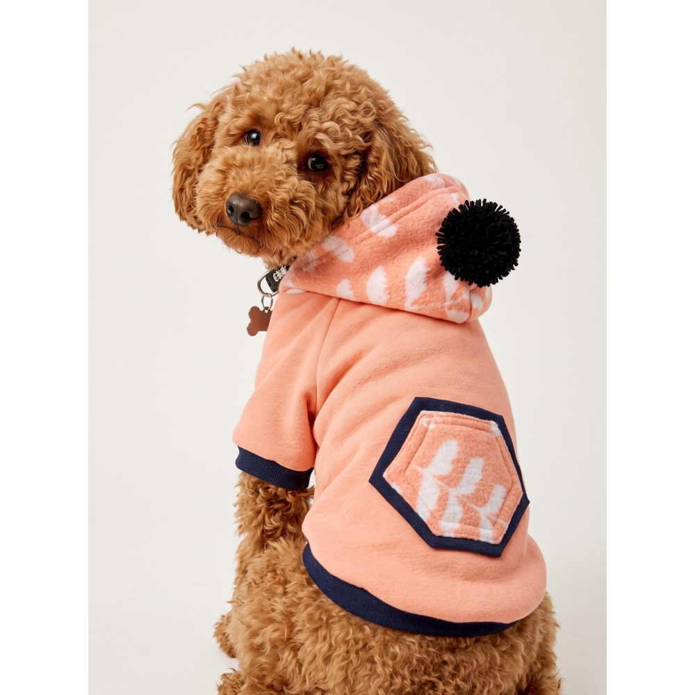 Peachy Pink Köpekler için Polar Sweatshirt