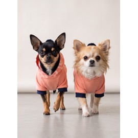 Peachy Pink Köpekler için Polar Sweatshirt