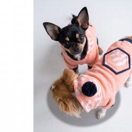 Peachy Pink Köpekler için Polar Sweatshirt