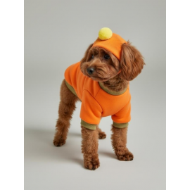 Pineapple and Ice Cream Turuncu Haki Bereli  Köpekler İçin Polar Sweatshirt Takım