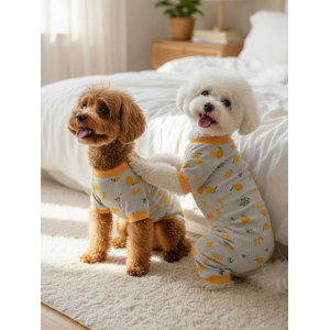 Pineapple Summer Penye Köpek Tulumu | Desenli Köpek Pijaması | Küçük Irklar İçin