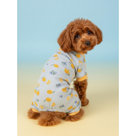 Pineapple Summer Penye Köpek Tulumu | Desenli Köpek Pijaması | Küçük Irklar İçin