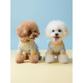 Pineapple Summer Penye Köpek Tulumu | Desenli Köpek Pijaması | Küçük Irklar İçin