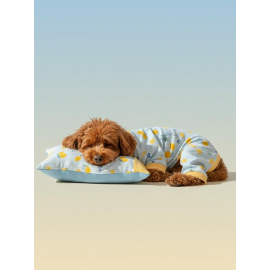 Pineapple Summer Penye Köpek Uyku Takımı | Küçük Irklar İçin | Ananas Desenli | Tüy Dökülmesini Azaltır 