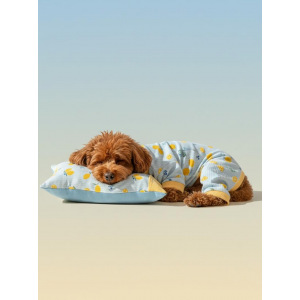 Pineapple Summer Penye Köpek Uyku Takımı | Küçük Irklar İçin | Ananas Desenli | Tüy Dökülmesini Azaltır 