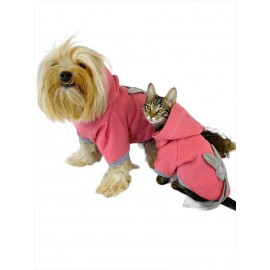 Pinky Rabbit Kapşonlu Sweatshirt Köpek Kıyafeti Köpek Elbisesi 
