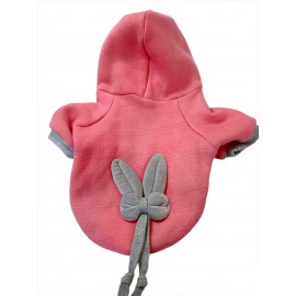 Pinky Rabbit Kapşonlu Sweatshirt Köpek Kıyafeti Köpek Elbisesi 