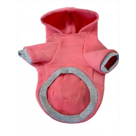 Pinky Rabbit Kapşonlu Sweatshirt Köpek Kıyafeti Köpek Elbisesi 