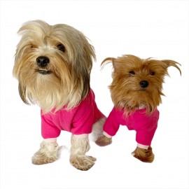 Pink Hearts Polar Kapşonlu Köpek Tulumu,Kıyafeti