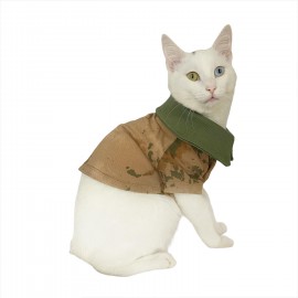 Komando Polo Yaka Tişört Kedi Kıyafeti  Kedi Elbisesi