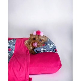 Pink Loves Köpek Uyku Takımı Minder Yastık Örtü Set