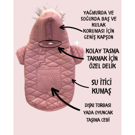 Pinky Pie Pembe Köpek Montu Kışlık Ceket 
