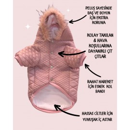 Pinky Pie Pembe Kedi Montu Kışlık Ceket 