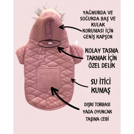 Pinky Pie Pembe Kedi Montu Kışlık Ceket 