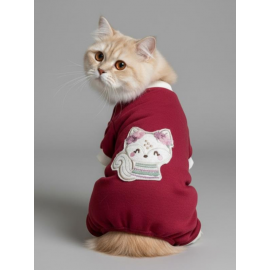 Ruby Foxie Kedi Tulumu – Kediler İçin Yumuşak ve Rahat Pijama