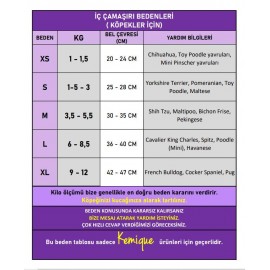 Teddie Dişi Köpek Regl Külotu | Köpek Donu | Köpek İç Çamaşırı | Ayarlanabilir Bağcıklı | Küçük Irklar İçin