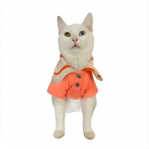 Salmon Flash Polo Yaka Tişört Kedi Kıyafeti  Kedi Elbisesi