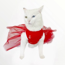 Red Anchor Tütülü Kedi Elbisesi, Kıyafeti Tutu