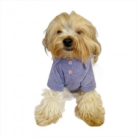 RL Denim Blue Polo Yaka Tişört Köpek Kıyafeti Köpek Elbisesi