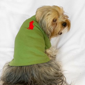 RL Green Red Polo Yaka Tişört Köpek Kıyafeti Köpek Elbisesi