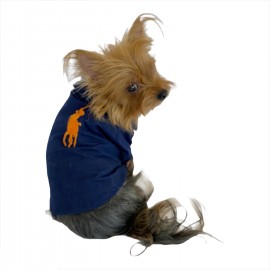 RL Navy Orange Polo Yaka Tişört Köpek Kıyafeti Köpek Elbisesi