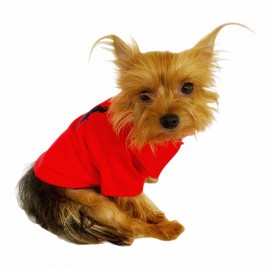 RL Red Black Polo Yaka Tişört Köpek Kıyafeti Köpek Elbisesi