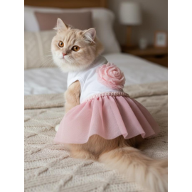 Rosie Pink Tütü Kedi Kıyafeti | Pembe Tütülü Elbise | Kediler İçin