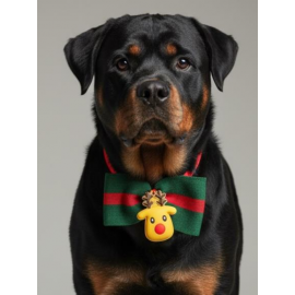 Royal Rudolph Premium Yılbaşı Köpek Papyonu | Limited Edition Luxe Aksesuar | Orta & Büyük Irklar İçin