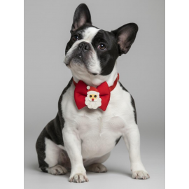 Rudolph Köpek Papyon Tasması | Kırmızı Fiyonk Boyun Aksesuarı | Noel Temalı Köpek Süsü | Orta ve Büyük Irklar İçin