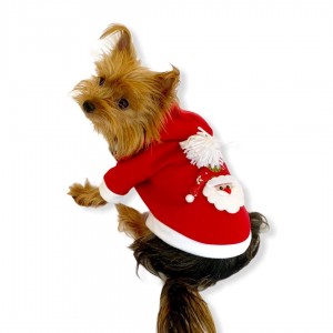 Santa Neo Kapşonlu Polar Noel Yılbaşı Köpek Kıyafeti