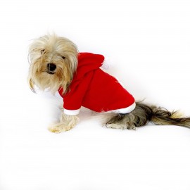 Santa Neo Kapşonlu Polar Noel Yılbaşı Köpek Kıyafeti