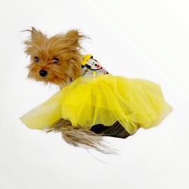Sarı Sevimli Fare Tütülü Köpek Elbisesi,  Kıyafeti Tutu