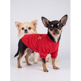 Kiki Kiraz Detaylı Kırmızı Köpek Polar Sweatshirt