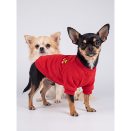 Kiki Kiraz Detaylı Kırmızı Köpek Polar Sweatshirt