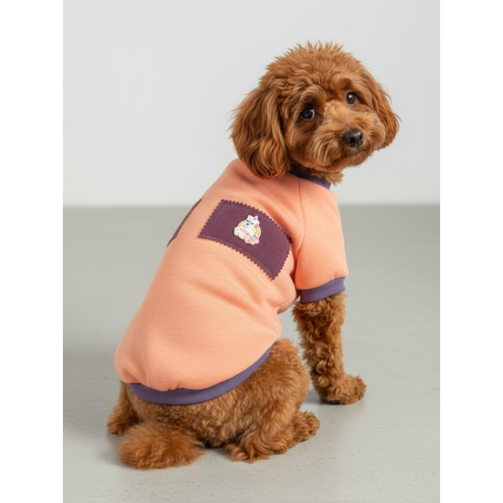Sevimli Unicorn Marşmelov Pembe Köpek Polar Sweatshirt