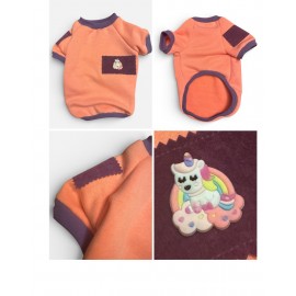 Sevimli Unicorn Marşmelov Pembe Köpek Polar Sweatshirt