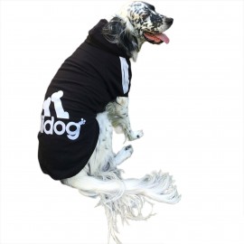 Siyah Adidog Kapşonlu Sweatshirt Dual, Orta ve Büyük Irklar İçin