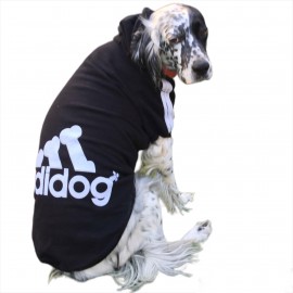 Siyah Adidog Kapşonlu Sweatshirt Dual, Orta ve Büyük Irklar İçin