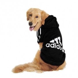 Siyah Adidog Kapşonlu Sweatshirt, Orta ve Büyük Irklar İçin